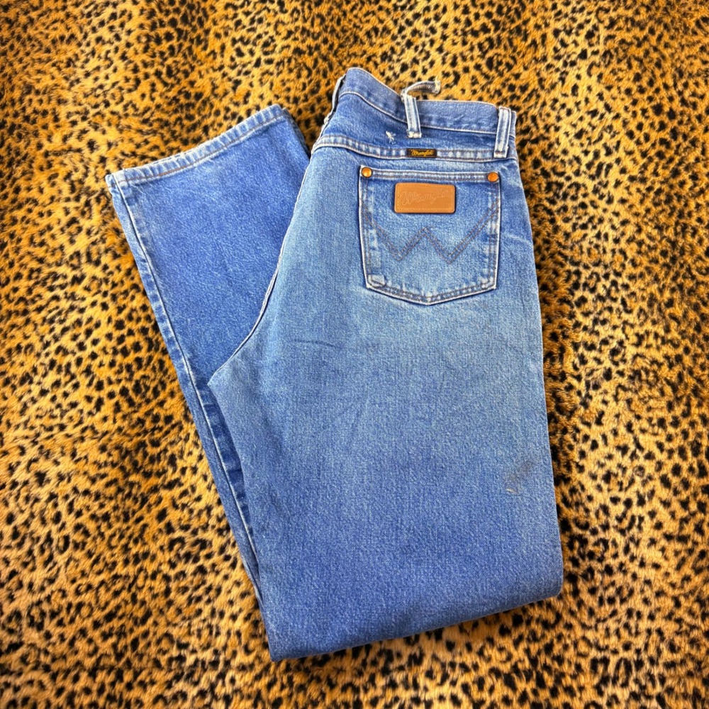 Vintage Wrangler Cowboy Cut 13MWZPW Blue Jeans Size 35x34